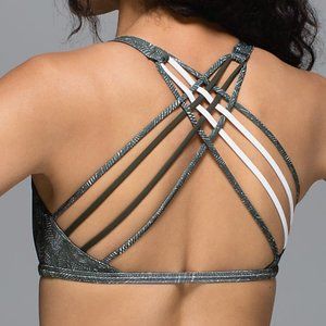 Lululemon Free To Be Wild Bra, Gator Green, Size 8